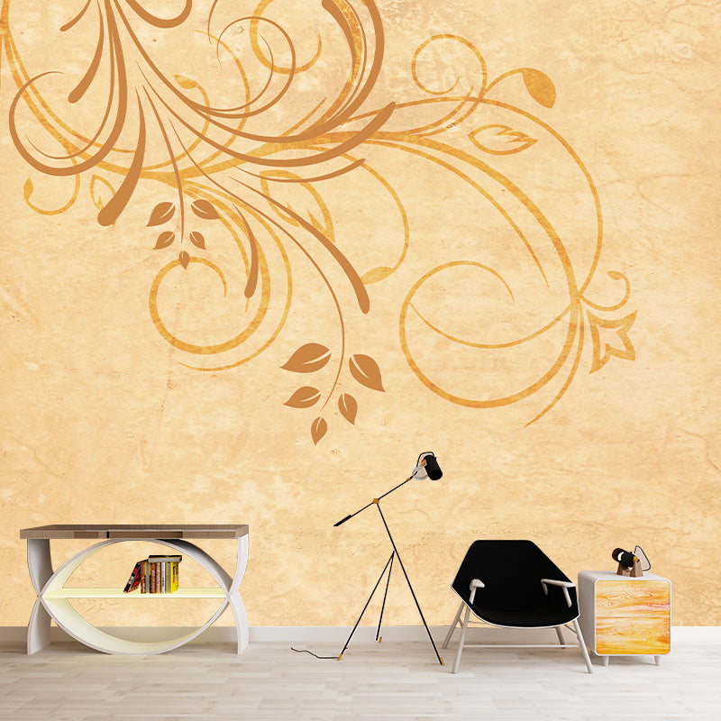 Modern Illustration Mural Wallpaper Plants Environment Friendly Bedroom Wall Mural