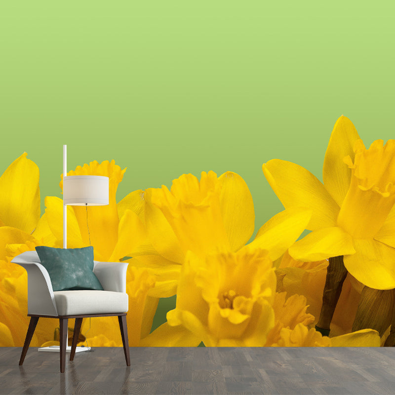 Flower Mildew Resistant Wallpaper Illustration Sleeping Room Wall Mural