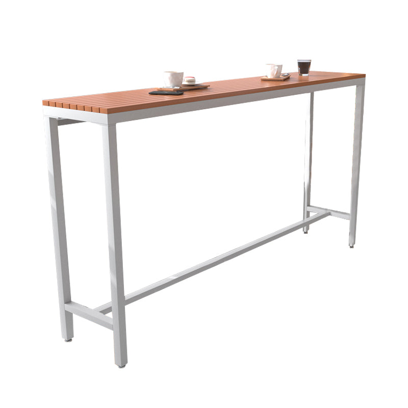 1/5 Pcs Faux Wood Bar Table Set Industrial Rectangular Bar Height Set