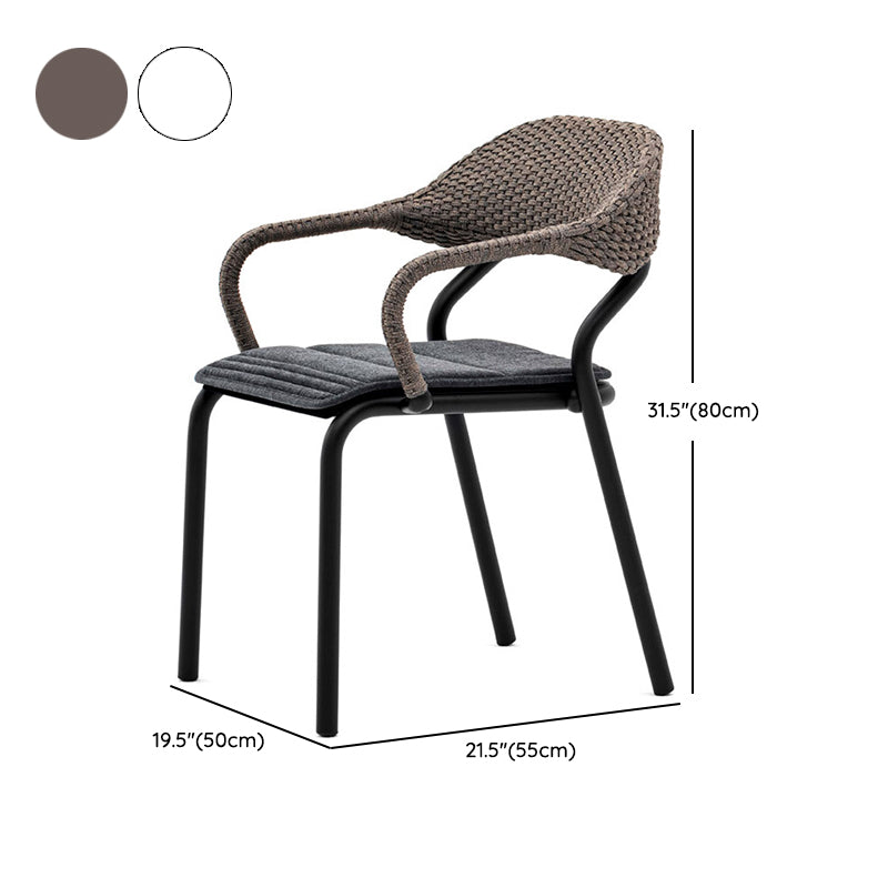 Boho Stone Top Dining Set 1/5/7 Pcs Dinette Table Set with Rattan Chairs