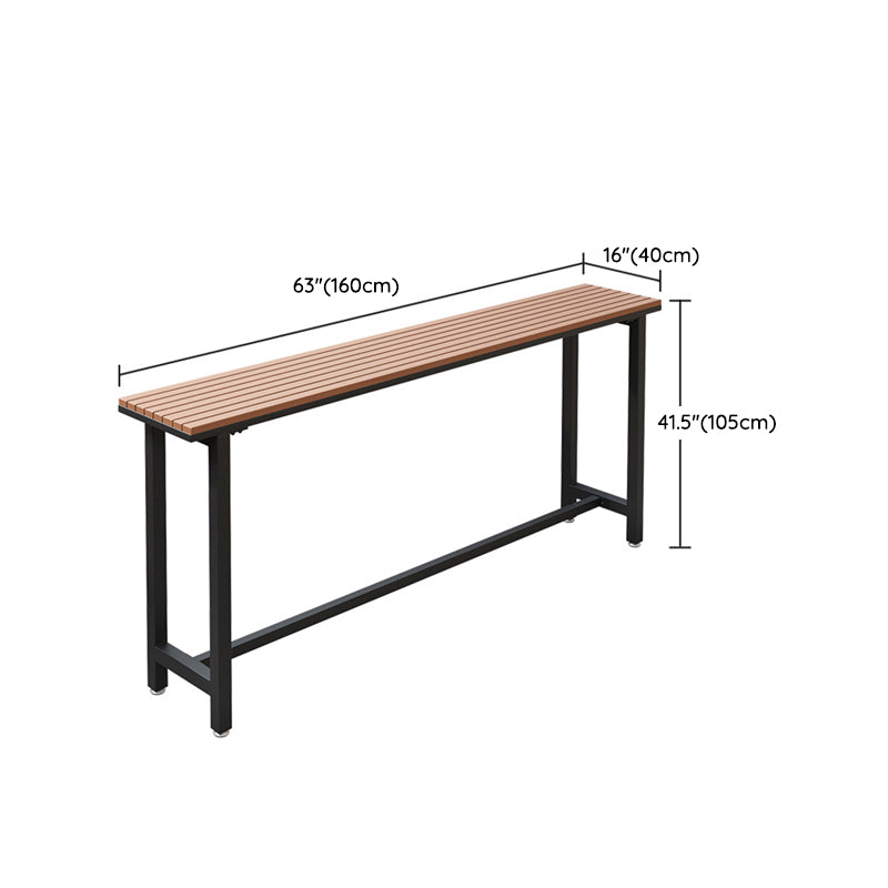 Rectangular Faux Wood Bar Table Set 1/5 Pcs Industrial Bar Height Set