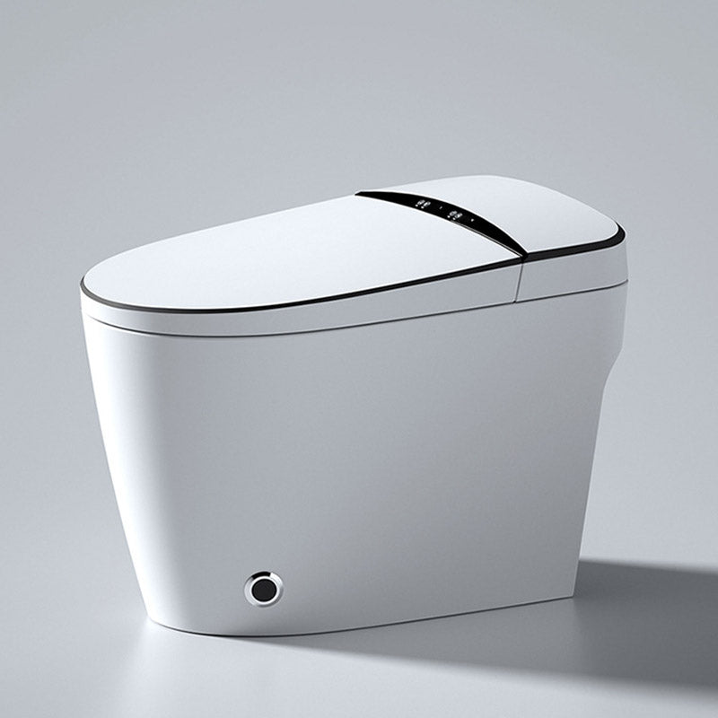 Modern Skirted White Concealed Tank Toilet ABS Floor Mounted Flush Toilet with Seat