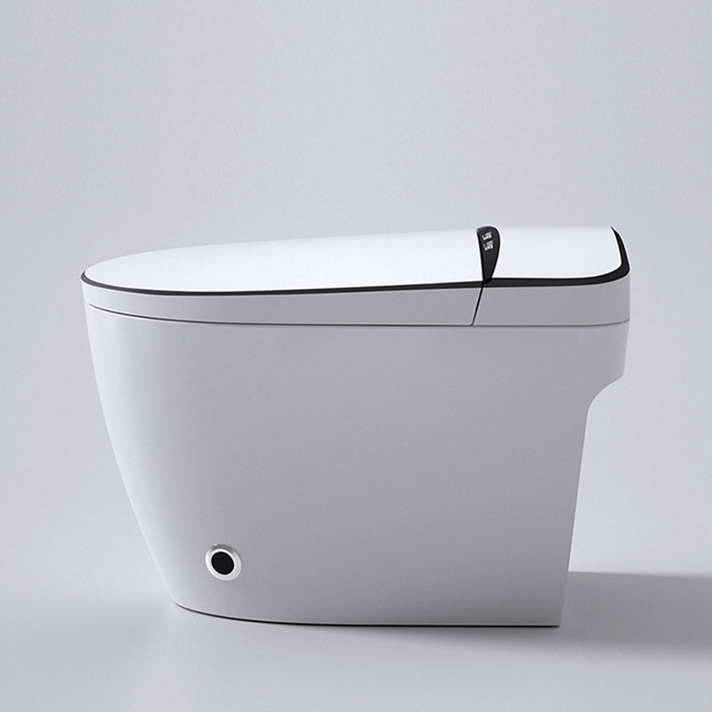 Modern Skirted White Concealed Tank Toilet ABS Floor Mounted Flush Toilet with Seat