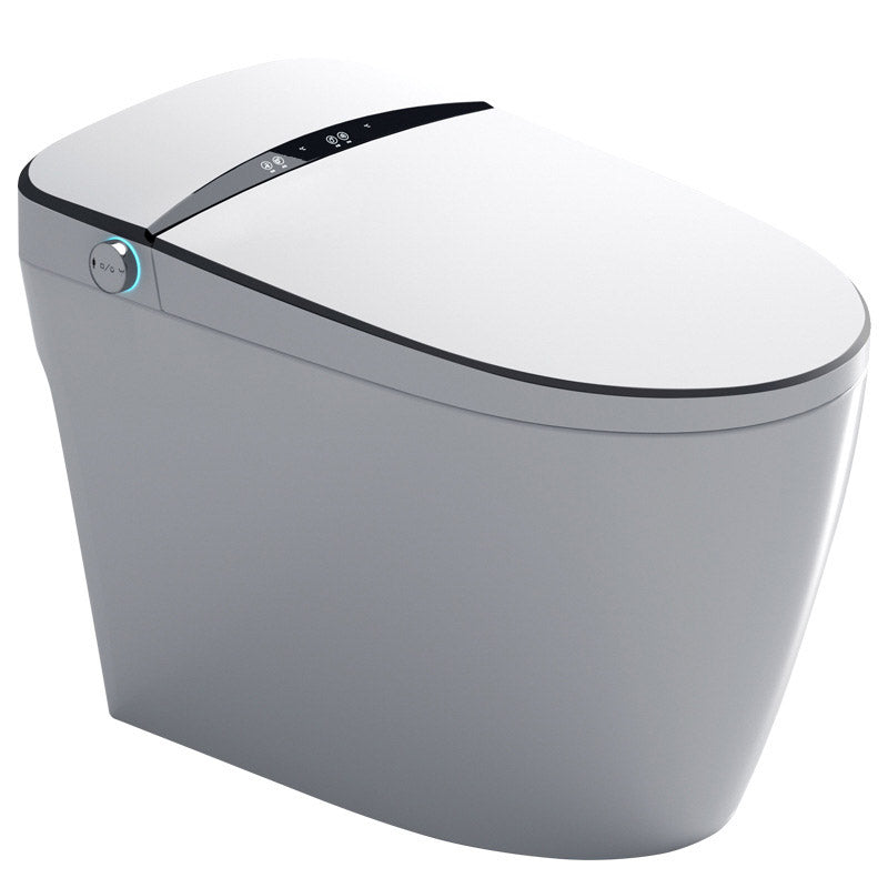 Modern Skirted White Concealed Tank Toilet ABS Floor Mounted Flush Toilet with Seat