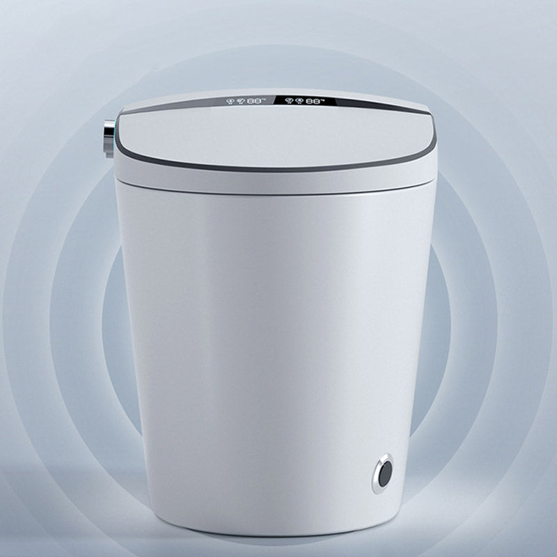 Modern Skirted White Concealed Tank Toilet ABS Floor Mounted Flush Toilet with Seat