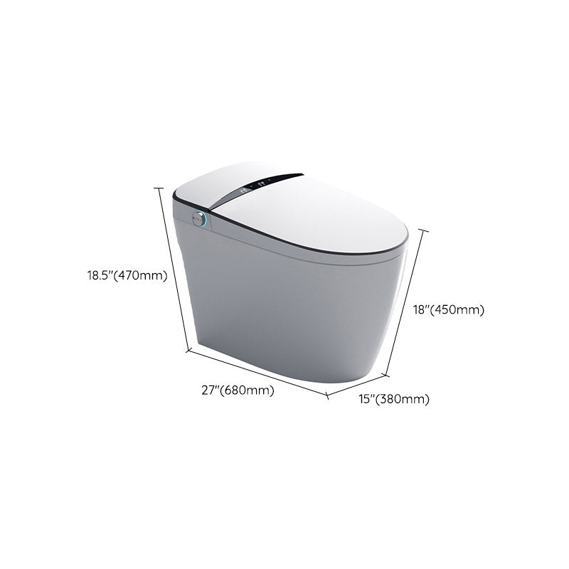 Modern Skirted White Concealed Tank Toilet ABS Floor Mounted Flush Toilet with Seat