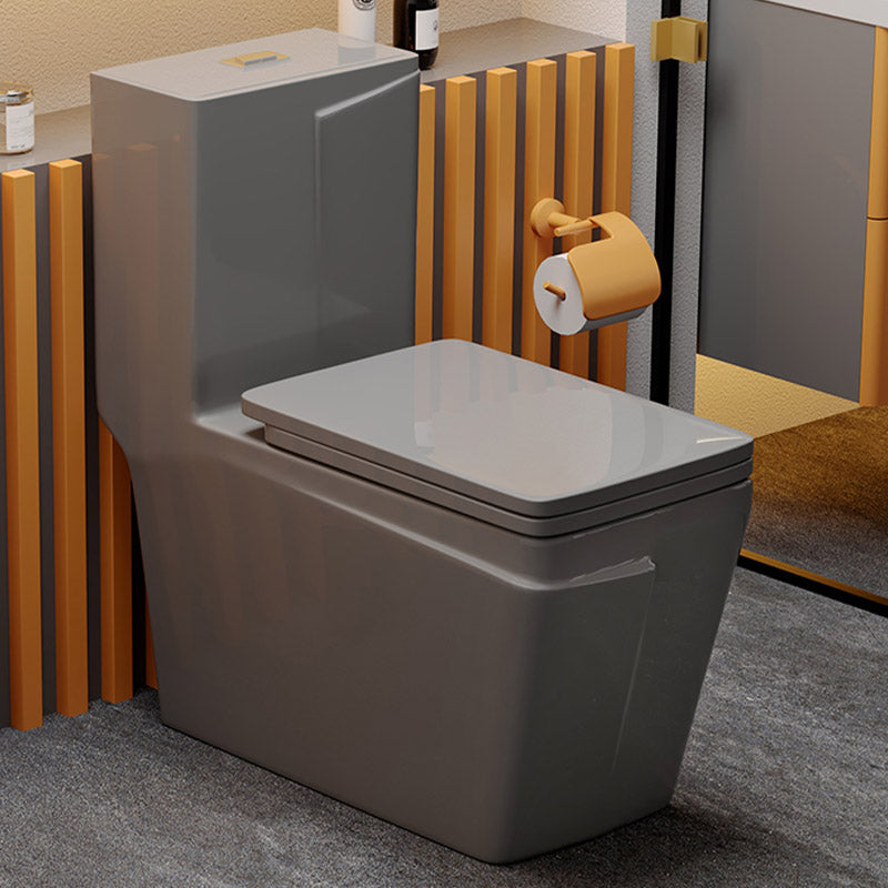Skirted Toilet Floor Traditional Mount One-Piece Toilet with Slow Close Seat