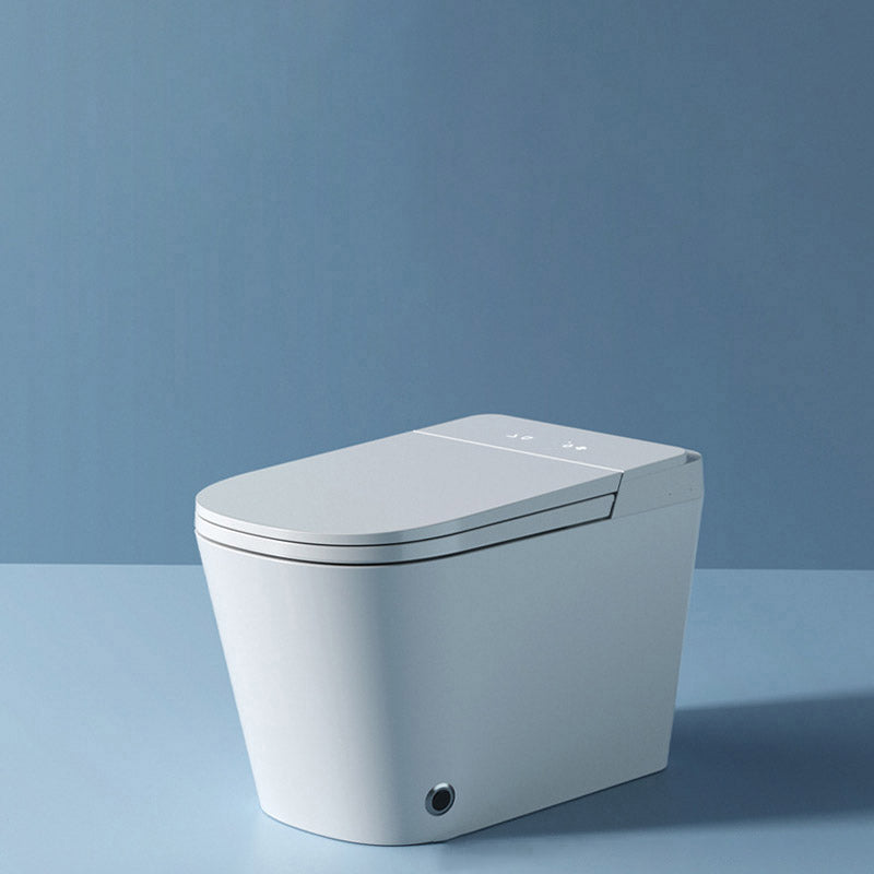 Modern White Toilet Bowl Siphon Jet Toilet with Soft-Close Seat for Bathroom