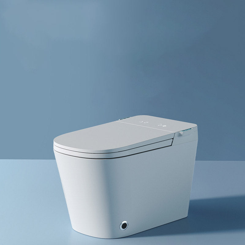 Modern White Toilet Bowl Siphon Jet Toilet with Soft-Close Seat for Bathroom