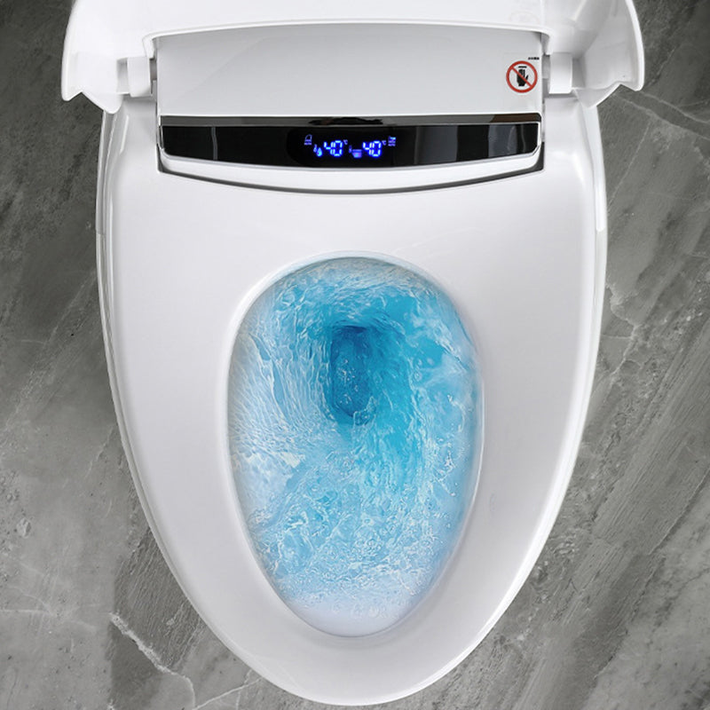Modern Concealed Tank Toilet Bowl Skirted ABS Floor Mount Flush Toilet with Seat