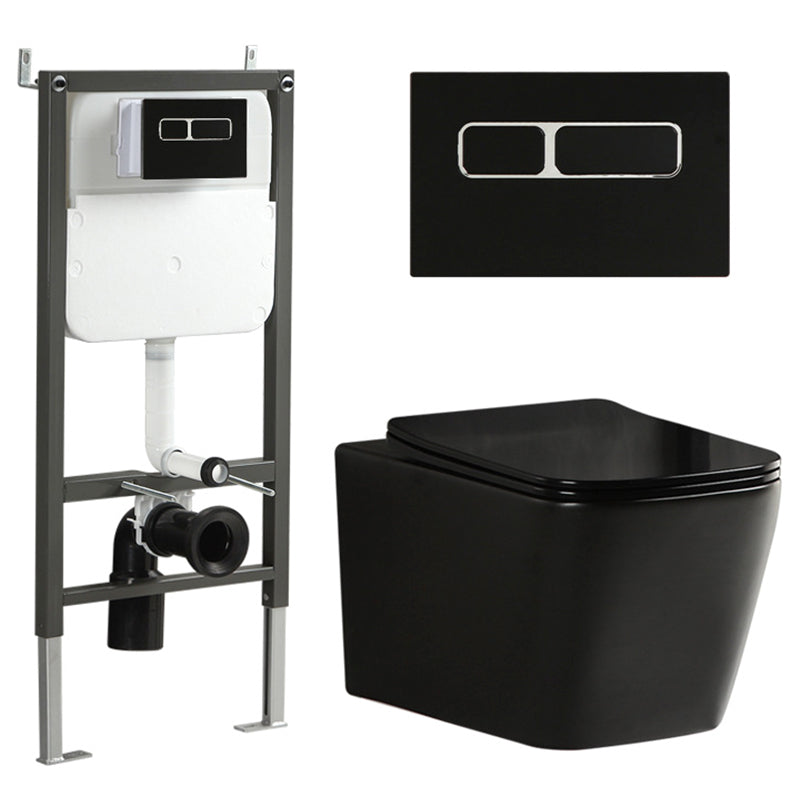 Wall Mount Flush Toilet One-Piece Toilet Contemporary Porcelain Toilet