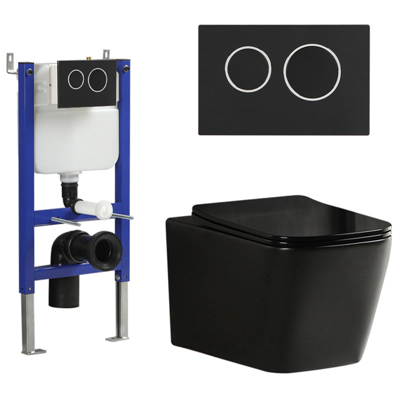 Wall Mount Flush Toilet One-Piece Toilet Contemporary Porcelain Toilet