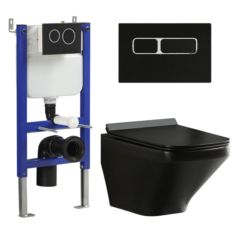 Wall Mount Flush Toilet One-Piece Toilet Contemporary Porcelain Toilet