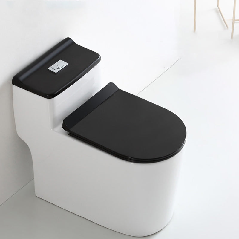 Skirted Toilet Traditional Floor Mount One-Piece Toilet with Slow Close Seat