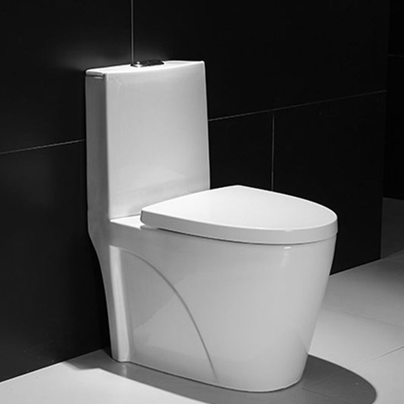 Skirted Toilet Traditional Floor Mount One-Piece Toilet with Slow Close Seat