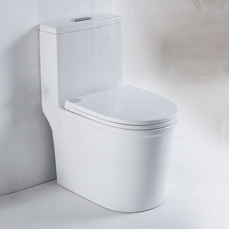 Skirted Toilet Traditional Floor Mount One-Piece Toilet with Slow Close Seat
