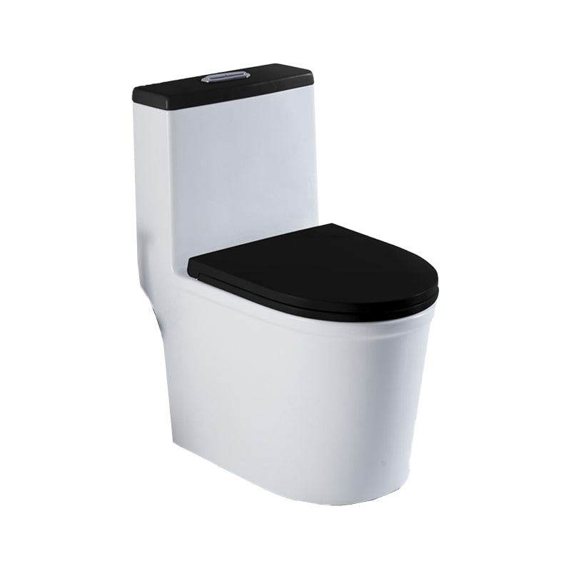 Skirted Toilet Traditional Floor Mount One-Piece Toilet with Slow Close Seat