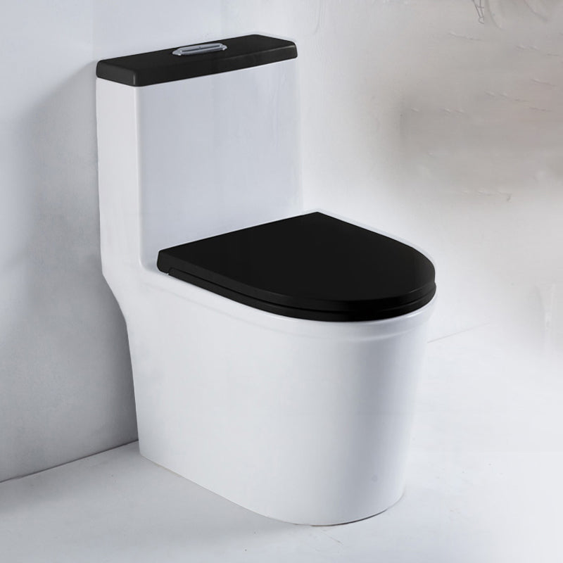 Skirted Toilet Traditional Floor Mount One-Piece Toilet with Slow Close Seat