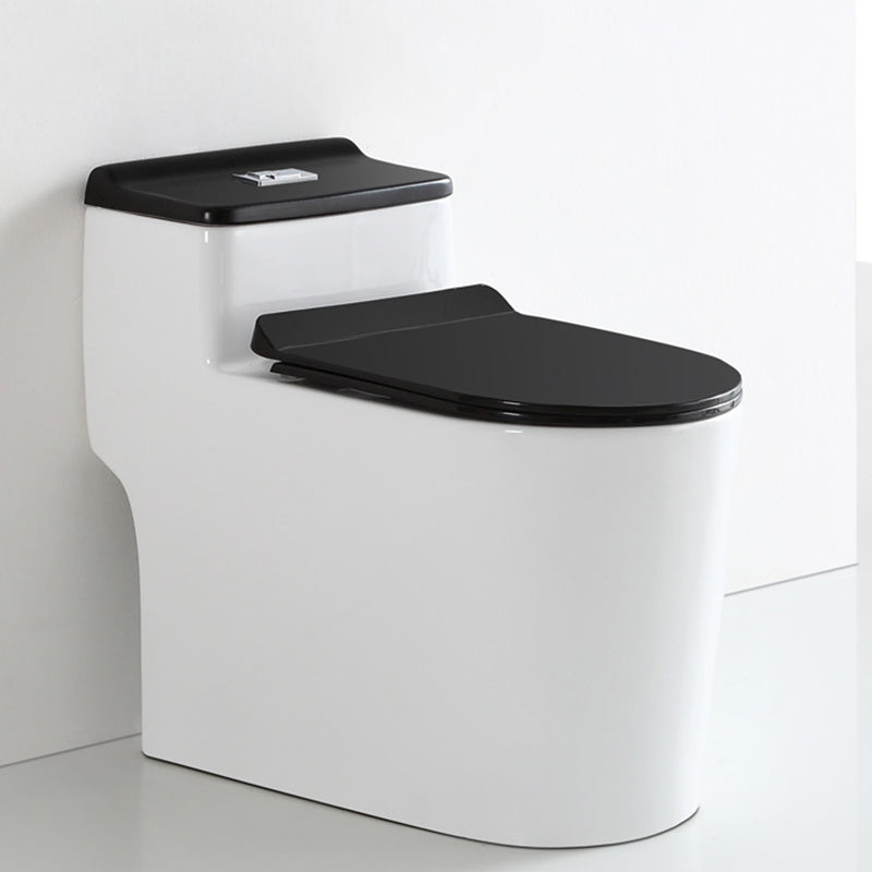 Skirted Toilet Traditional Floor Mount One-Piece Toilet with Slow Close Seat