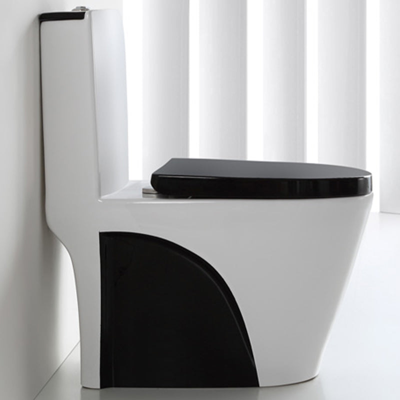 Skirted Toilet Traditional Floor Mount One-Piece Toilet with Slow Close Seat