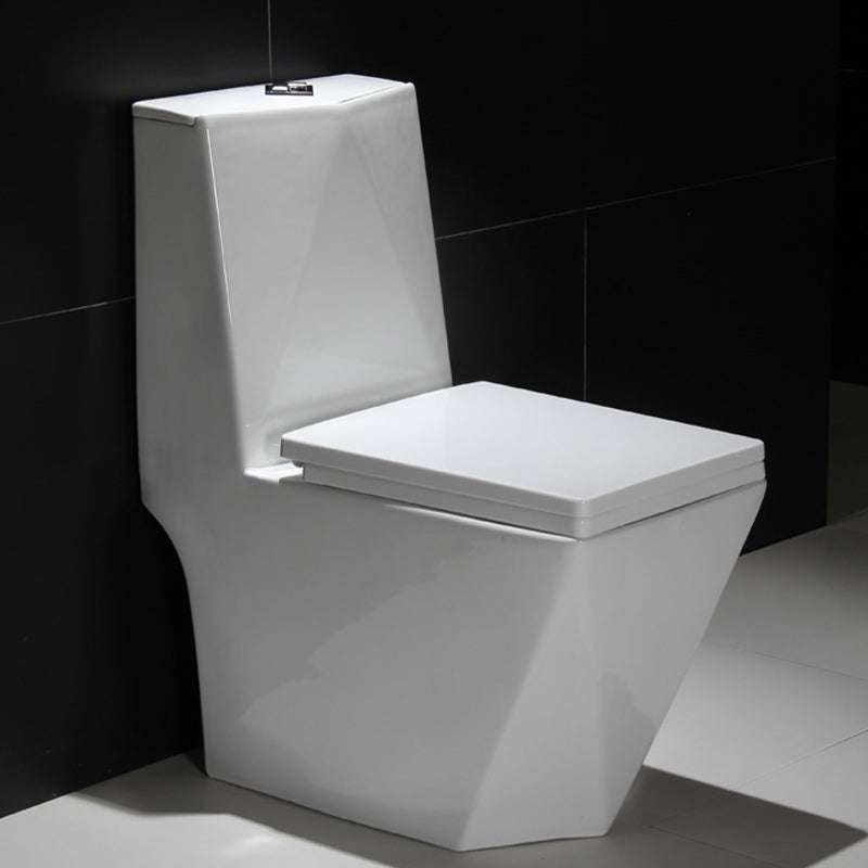Skirted Toilet Traditional Floor Mount One-Piece Toilet with Slow Close Seat
