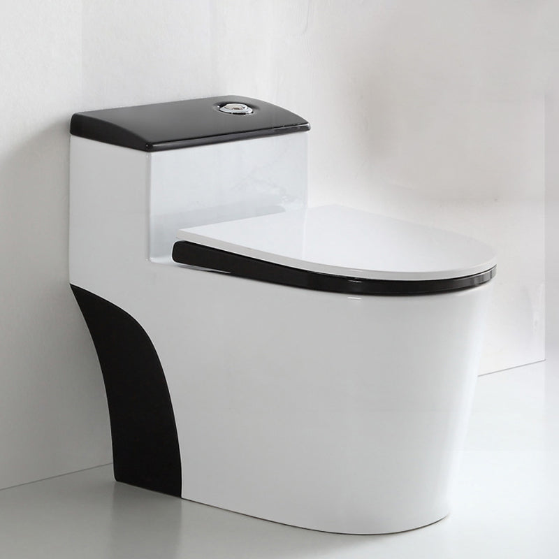 Skirted Toilet Traditional Floor Mount One-Piece Toilet with Slow Close Seat