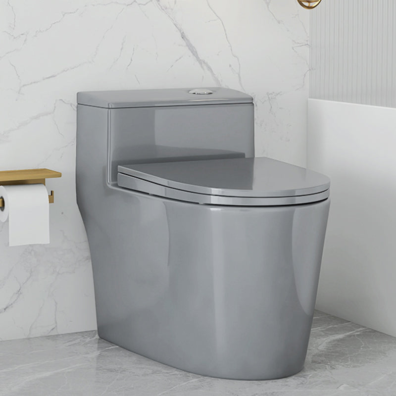 Traditional Siphon Jet Concealed Tank Flush Toilet Floor Mount Toilet Bowl with Seat