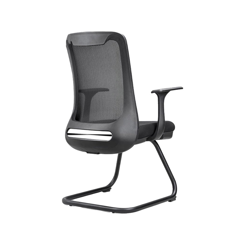 Modern Swivel Chair No Distressing Fixed Arms Breathable Air Grid Office Chair