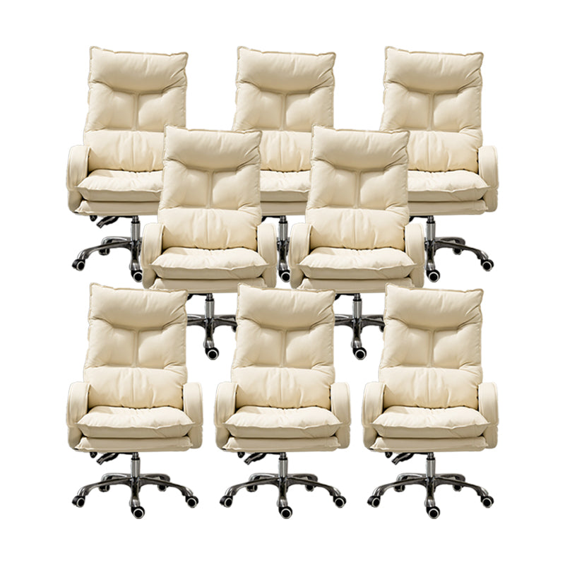 Contemporary Padded Arms Office Chair Height-adjustable Desk Chair for Office
