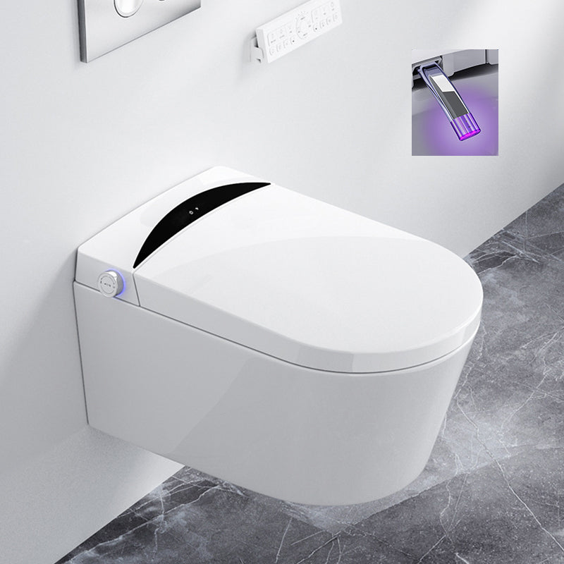 Modern Concealed Tank Toilet Skirted ABS Wall Mount Flush Toilet with Seat