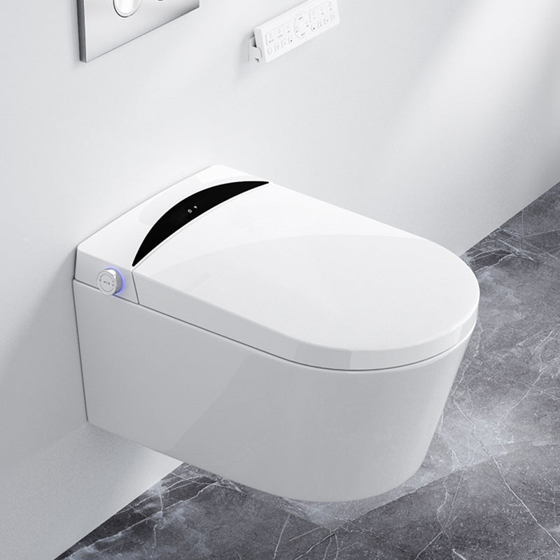 Modern Concealed Tank Toilet Skirted ABS Wall Mount Flush Toilet with Seat