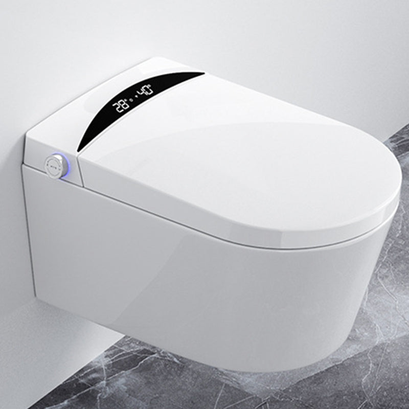 Modern Concealed Tank Toilet Skirted ABS Wall Mount Flush Toilet with Seat