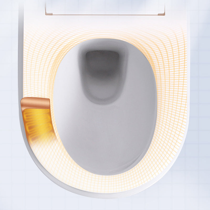 Modern Concealed Tank Toilet Skirted ABS Wall Mount Flush Toilet with Seat