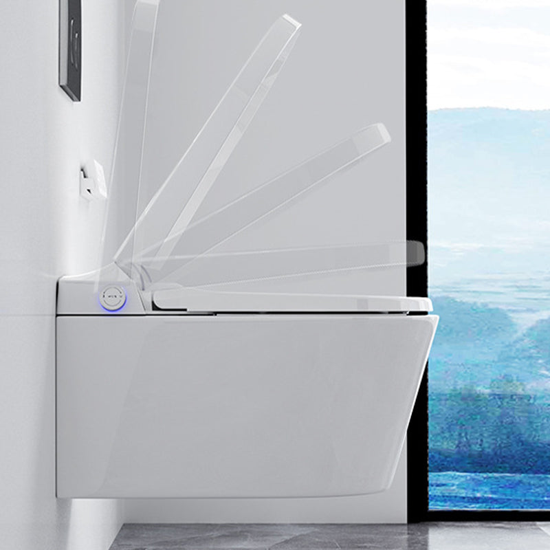Modern Concealed Tank Toilet Skirted ABS Wall Mount Flush Toilet with Seat