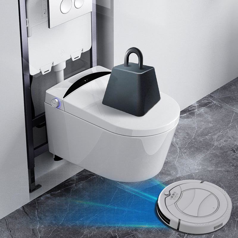 Modern Concealed Tank Toilet Skirted ABS Wall Mount Flush Toilet with Seat