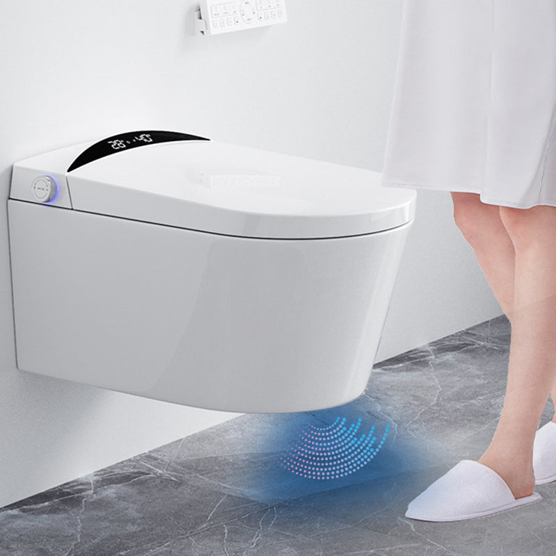 Modern Concealed Tank Toilet Skirted ABS Wall Mount Flush Toilet with Seat