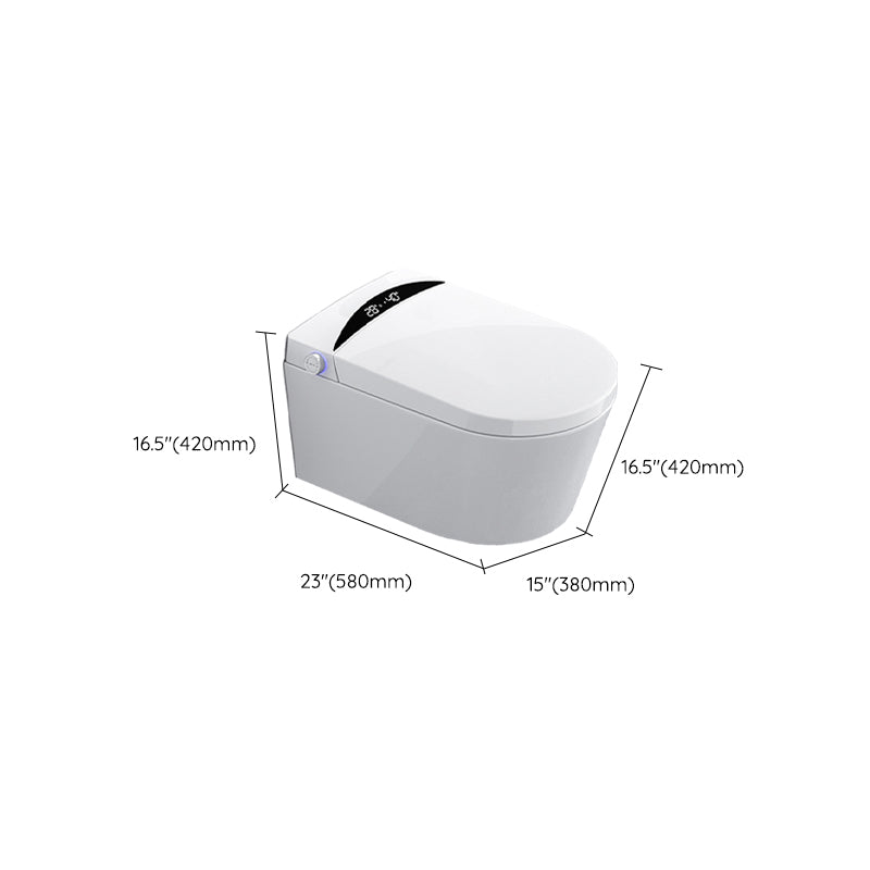 Modern Concealed Tank Toilet Skirted ABS Wall Mount Flush Toilet with Seat
