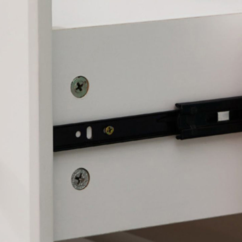 Closed Back Modern Bookcase Standard White Wooden Bookshelf with Shelves