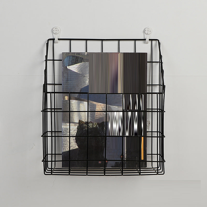 Industrial Floating Bookshelf Closed Back Metal Bookcase with Shelves