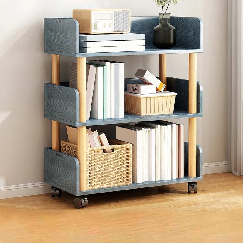 Open Back Standard Bookshelf Scandinavian Bookcase with Shelves