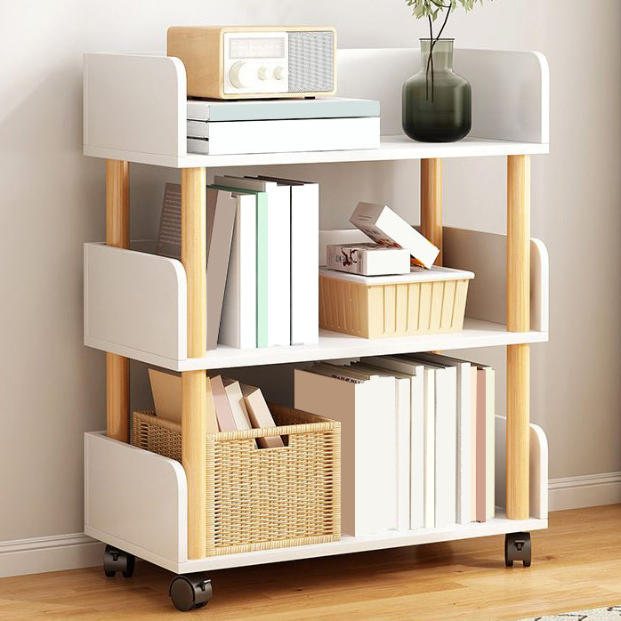 Open Back Standard Bookshelf Scandinavian Bookcase with Shelves