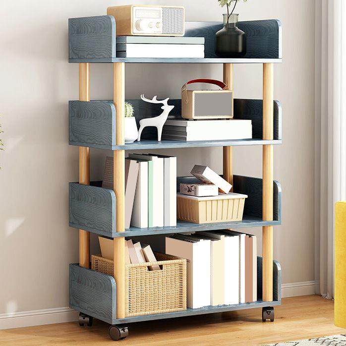 Open Back Standard Bookshelf Scandinavian Bookcase with Shelves