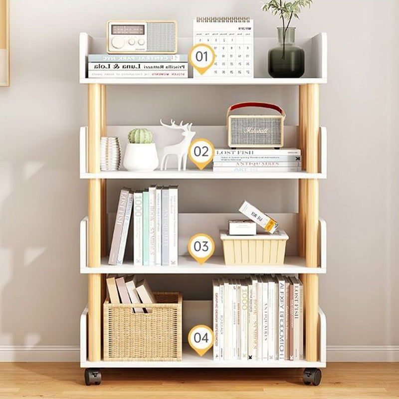 Open Back Standard Bookshelf Scandinavian Bookcase with Shelves