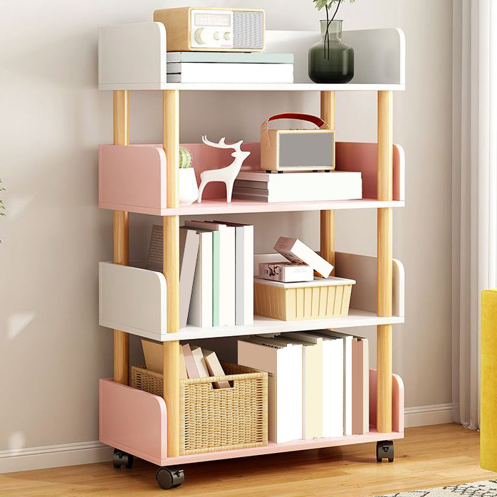 Open Back Standard Bookshelf Scandinavian Bookcase with Shelves