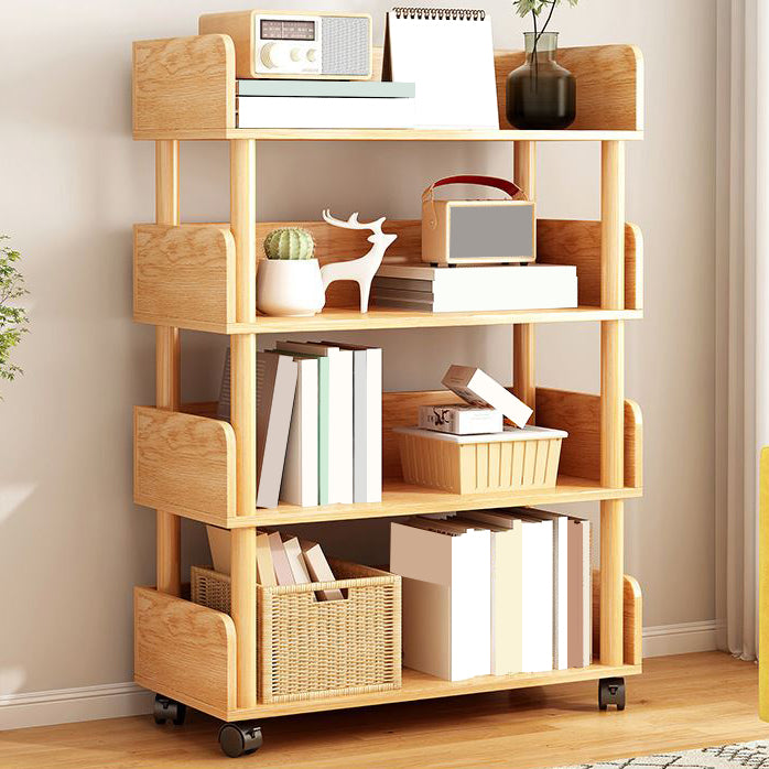 Open Back Standard Bookshelf Scandinavian Bookcase with Shelves