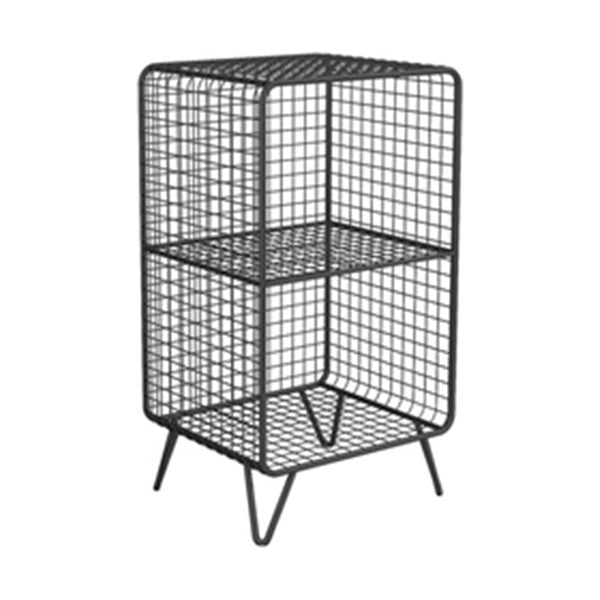 Glam Closed Back Bookcase Metal Standard Bookshelf with Shelves