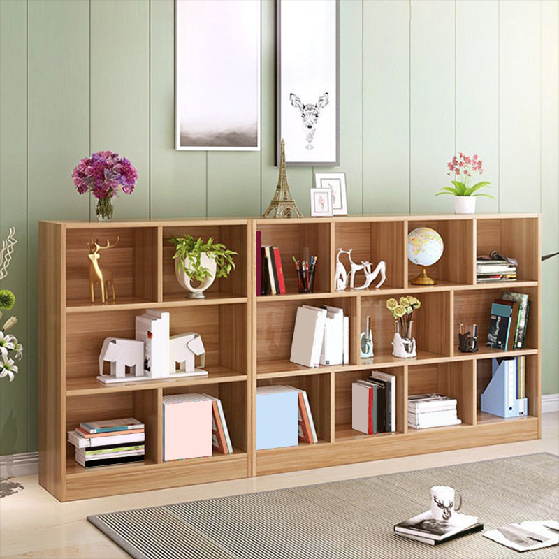 Scandinavian Standard Bookcase Closed Back Engineered Wood Bookshelf