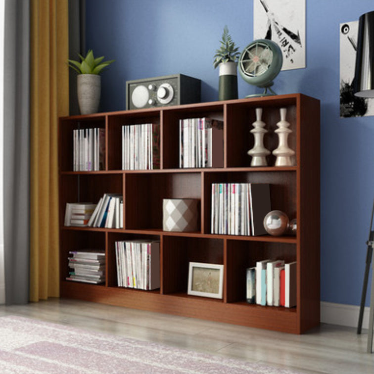 Scandinavian Standard Bookcase Closed Back Engineered Wood Bookshelf