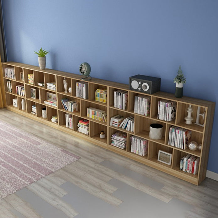 Scandinavian Standard Bookcase Closed Back Engineered Wood Bookshelf