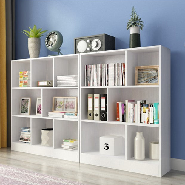 Scandinavian Standard Bookcase Closed Back Engineered Wood Bookshelf